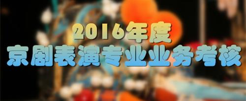 日逼高清视频有网战国家京剧院2016年度京剧表演专业业务考...